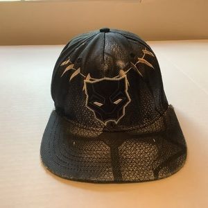 Black Panther Hat Snapback Cap Black Distressed Supper Hero. Wakanda  Logo